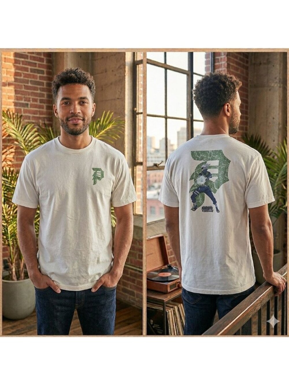 Naruto Shippuden Primitive Kakashi T-Shirt Size 2XL White Cotton Graphic Tee